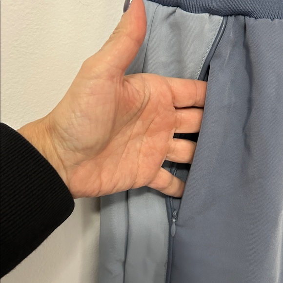 Maniere de Voir Double Waistband Viscose Track Pants Blue - Picture 8 of 12